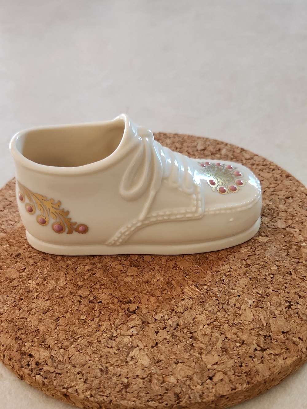 Vintage Lenox China Treasures Collection Baby Girl Shoe